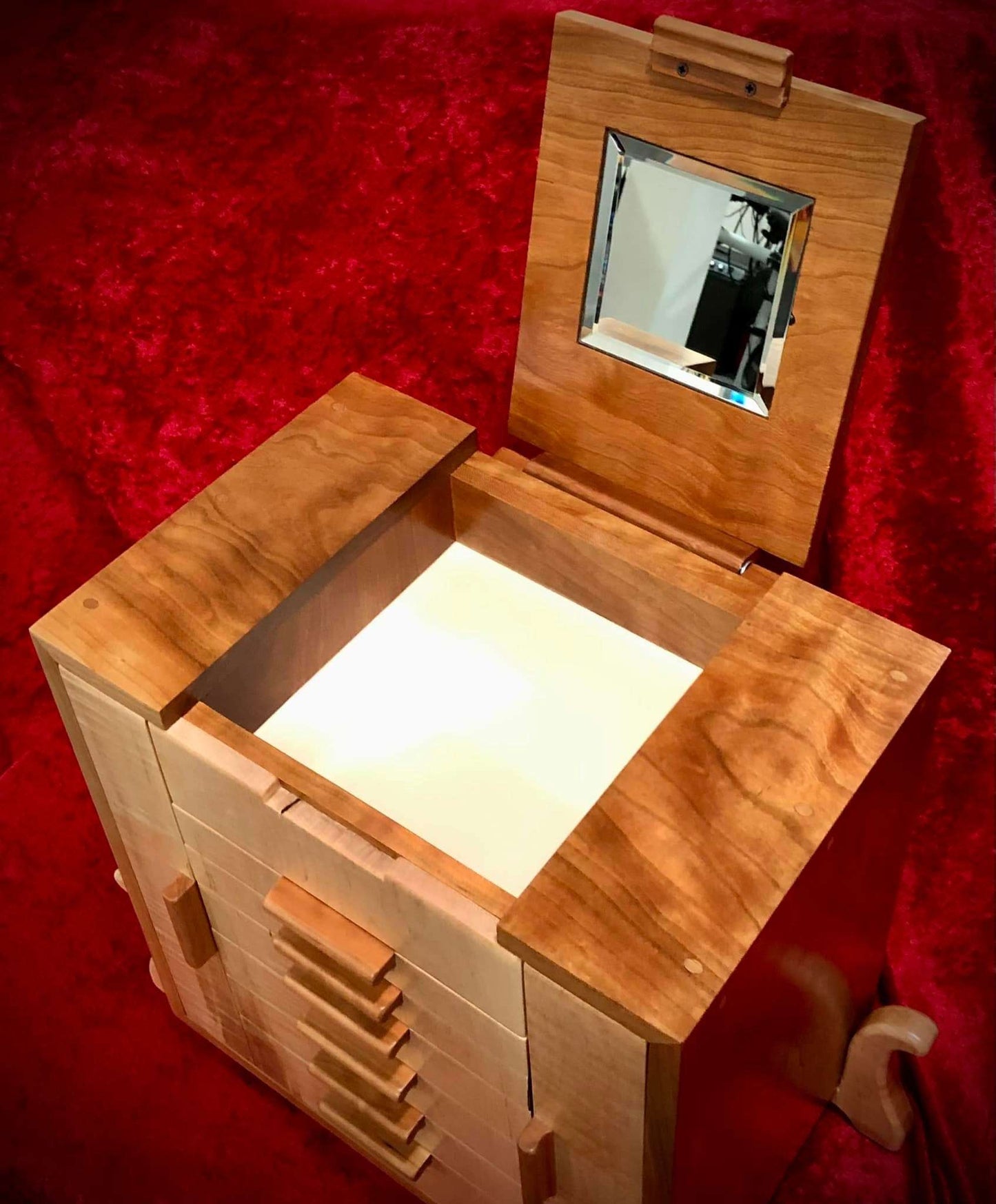 Large Luxury Desktop Custom Jewelry Box, Storage Chest, Optional Personalization