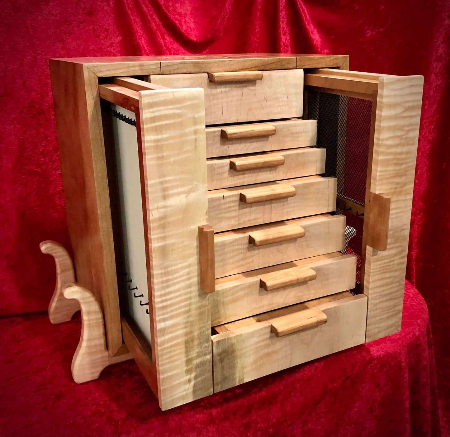 Large Luxury Desktop Custom Jewelry Box, Storage Chest, Optional Personalization