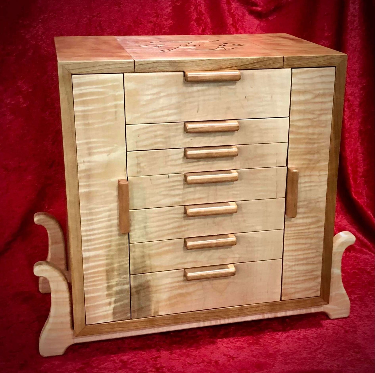 Large Luxury Desktop Custom Jewelry Box, Storage Chest, Optional Personalization