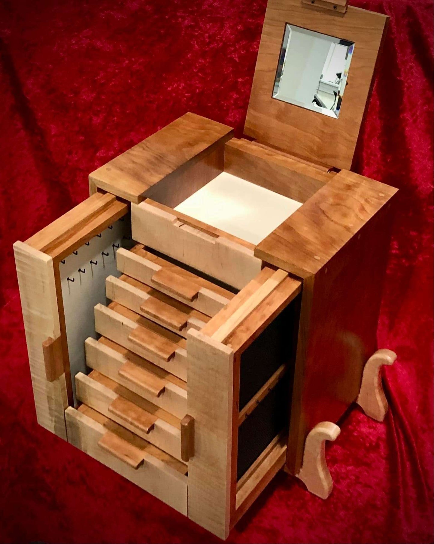 Large Luxury Desktop Custom Jewelry Box, Storage Chest, Optional Personalization