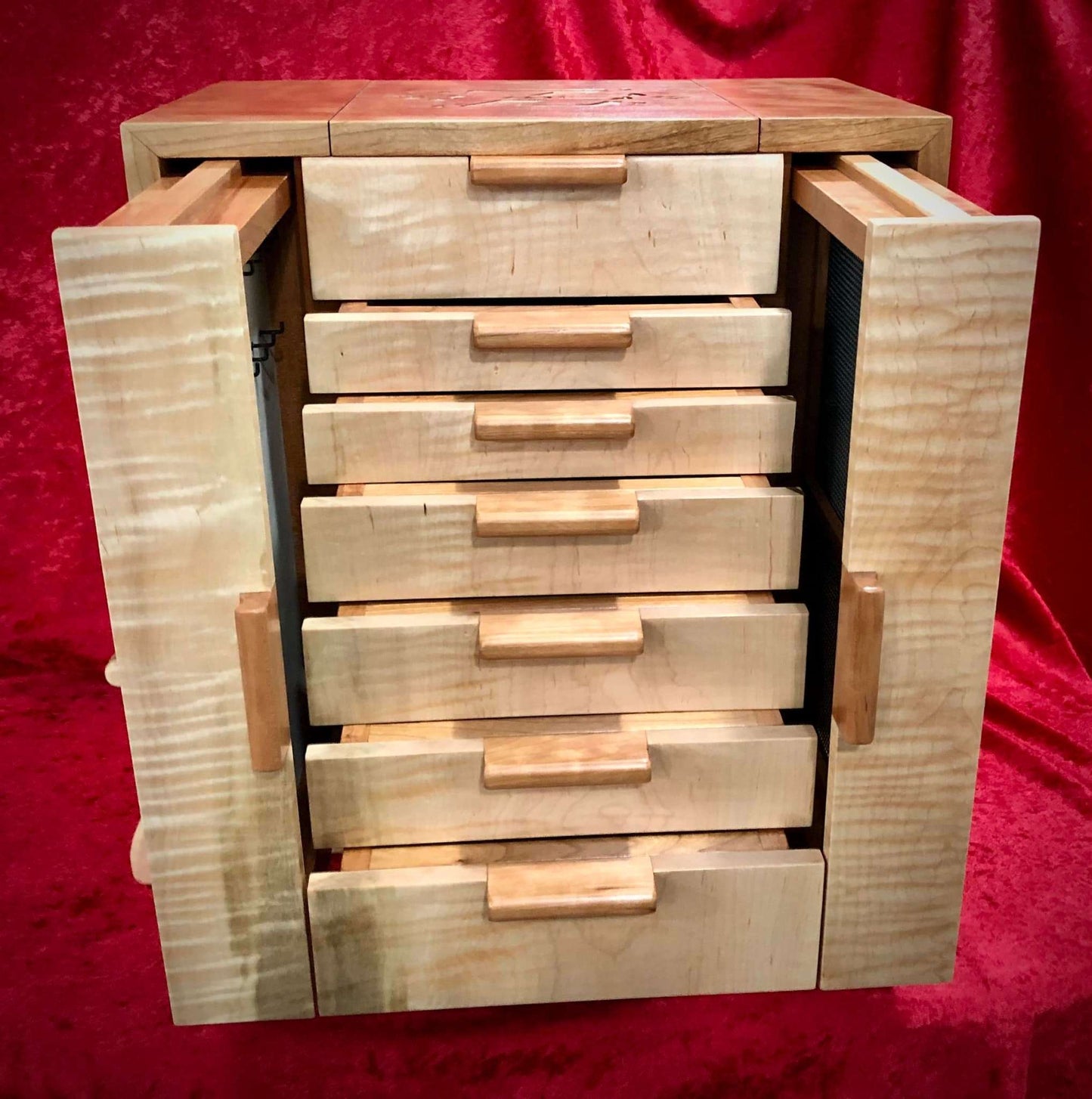 Large Luxury Desktop Custom Jewelry Box, Storage Chest, Optional Personalization