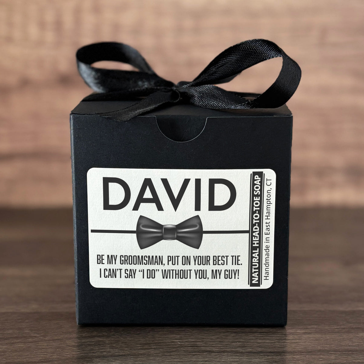 Personalized Bar Soap Gift Set - Custom Groomsman, Man of Honor Proposal, Natural Head to Toe Soap