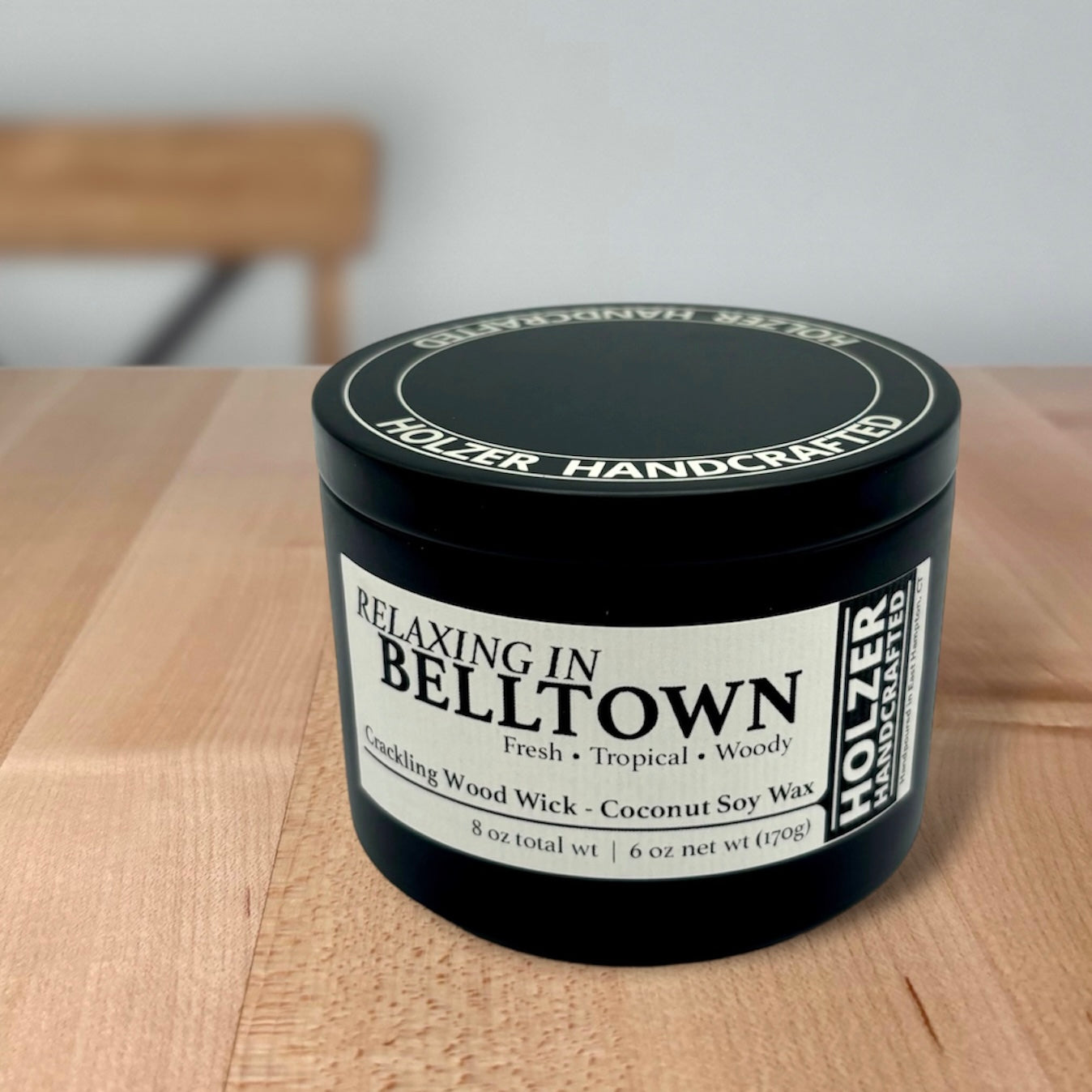 Relaxing in Belltown - Cocoa Butter + Cashmere Scented Wood Wick Candle