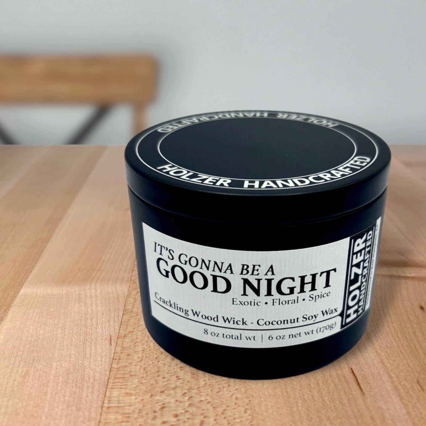 It's Gonna Be A Good Night - Black Rose + Plum + Vanilla Scented Wood Wick Candle