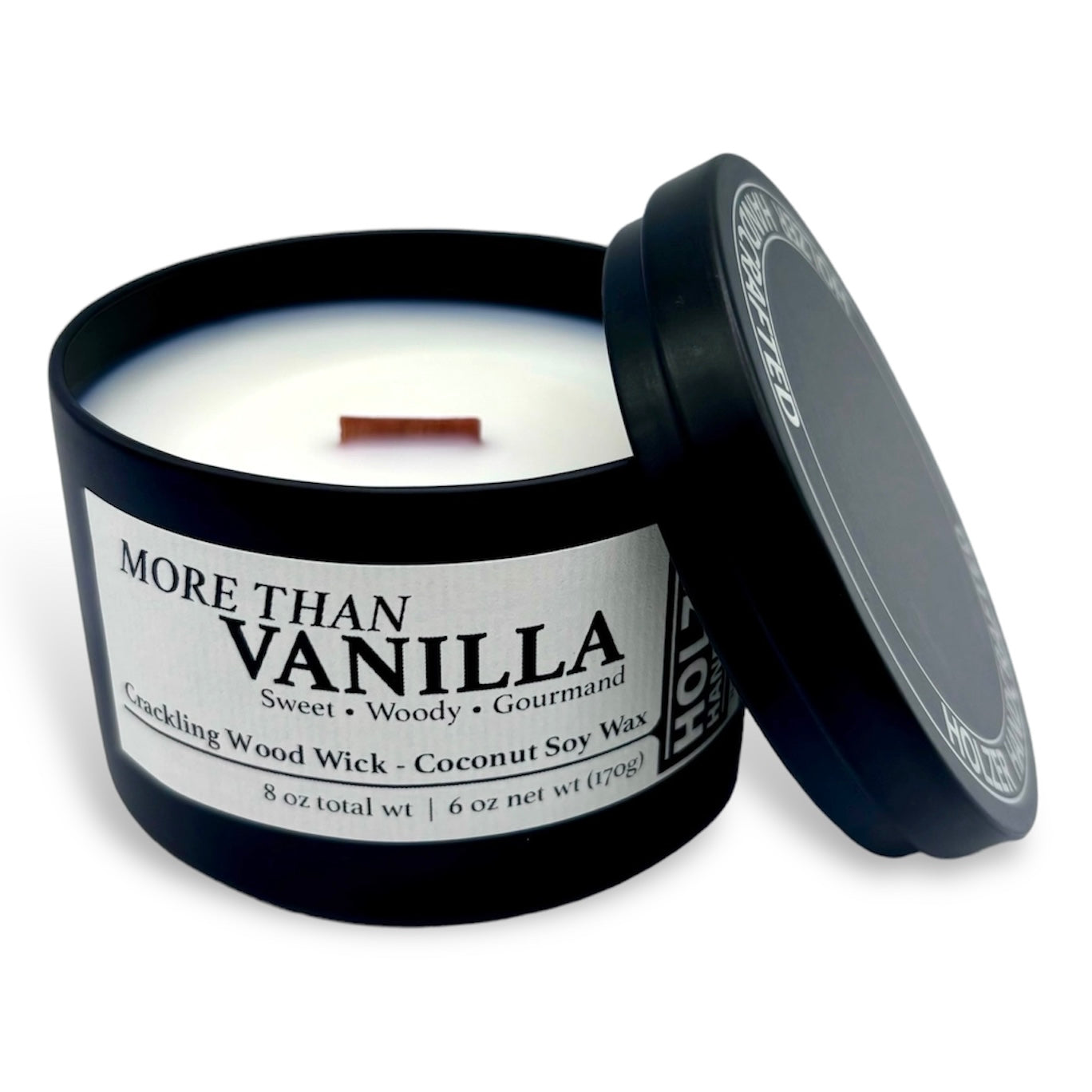 More Than Vanilla - Vanilla + Santal + Shea Butter Scented Wood Wick Candle