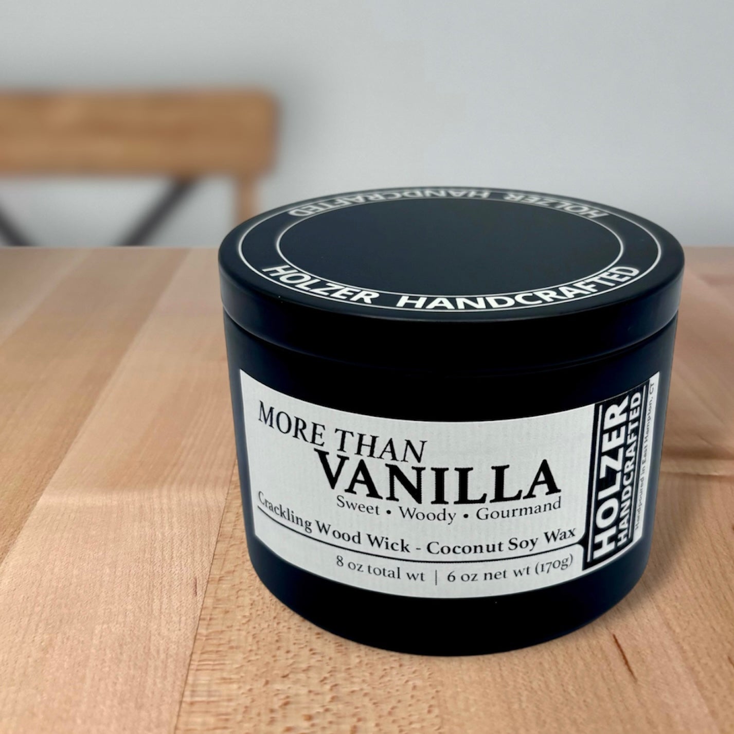 More Than Vanilla - Vanilla + Santal + Shea Butter Scented Wood Wick Candle