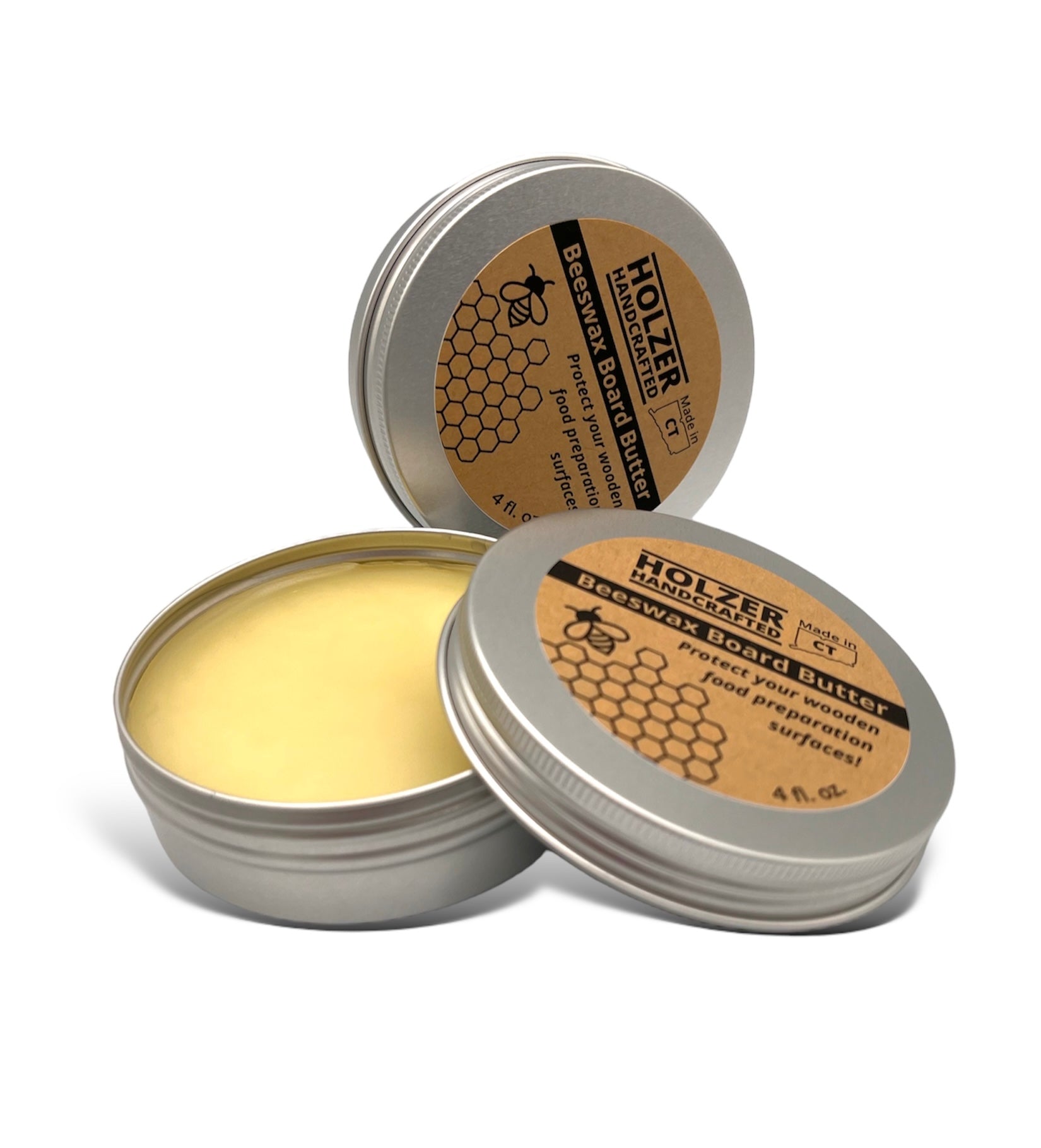 Beeswax Board Butter for Cutting Board Maintenance - 4 oz. Tin – Holzer  Handcrafted