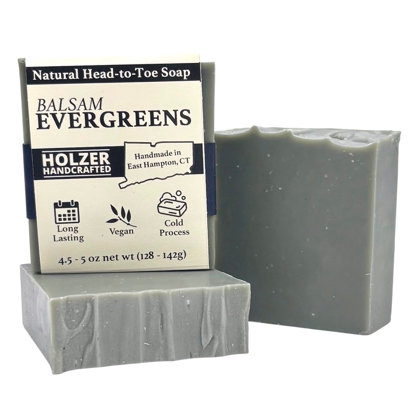Balsam Evergreens - Natural Head to Toe Soap Bar - Balsam + Bayberry + Fraser Fir