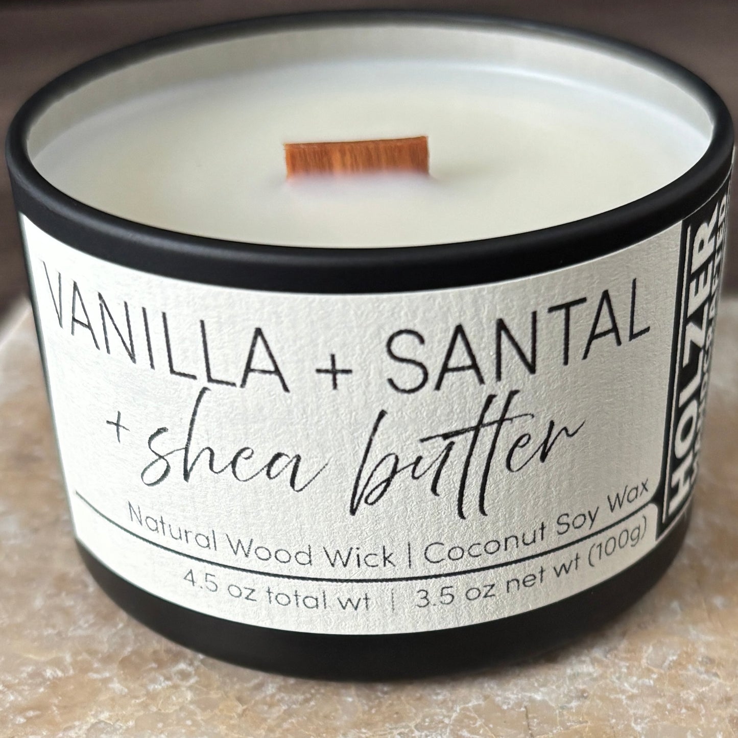 Set of 3 Mini Wood Wick Candles in our 3 Best Selling Scents, Cute Travel Size Tins