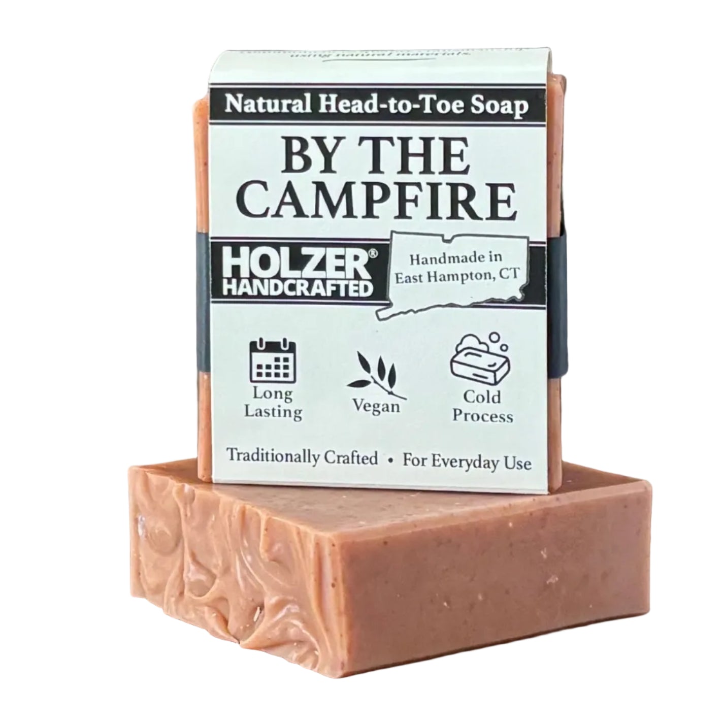 By The Campfire - Natural Head to Toe Soap - 4.5oz Bar - Birch + Cacao + Vanilla