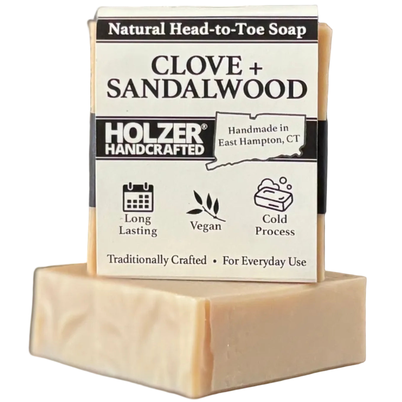Clove + Sandalwood - Natural Head to Toe Soap - 4.5oz Bar