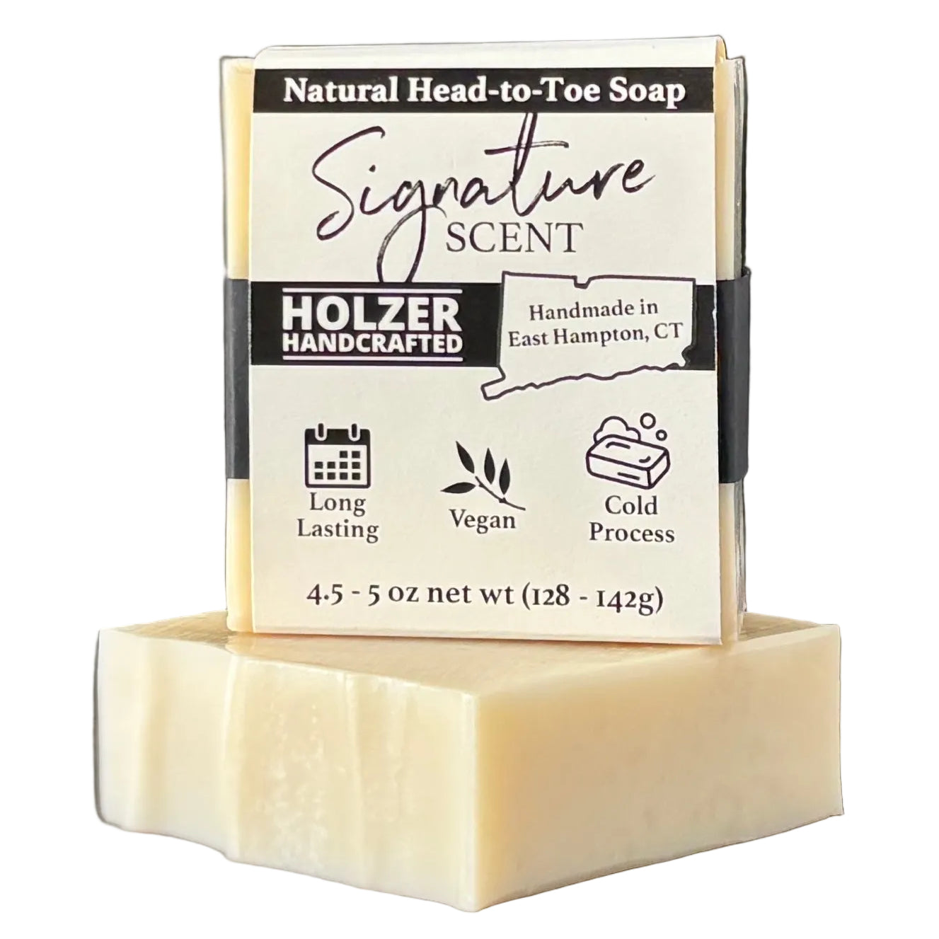 Signature Scent - Natural Head to Toe Soap - 4.5oz Bar - Amber + Sea Breeze + Vetiver