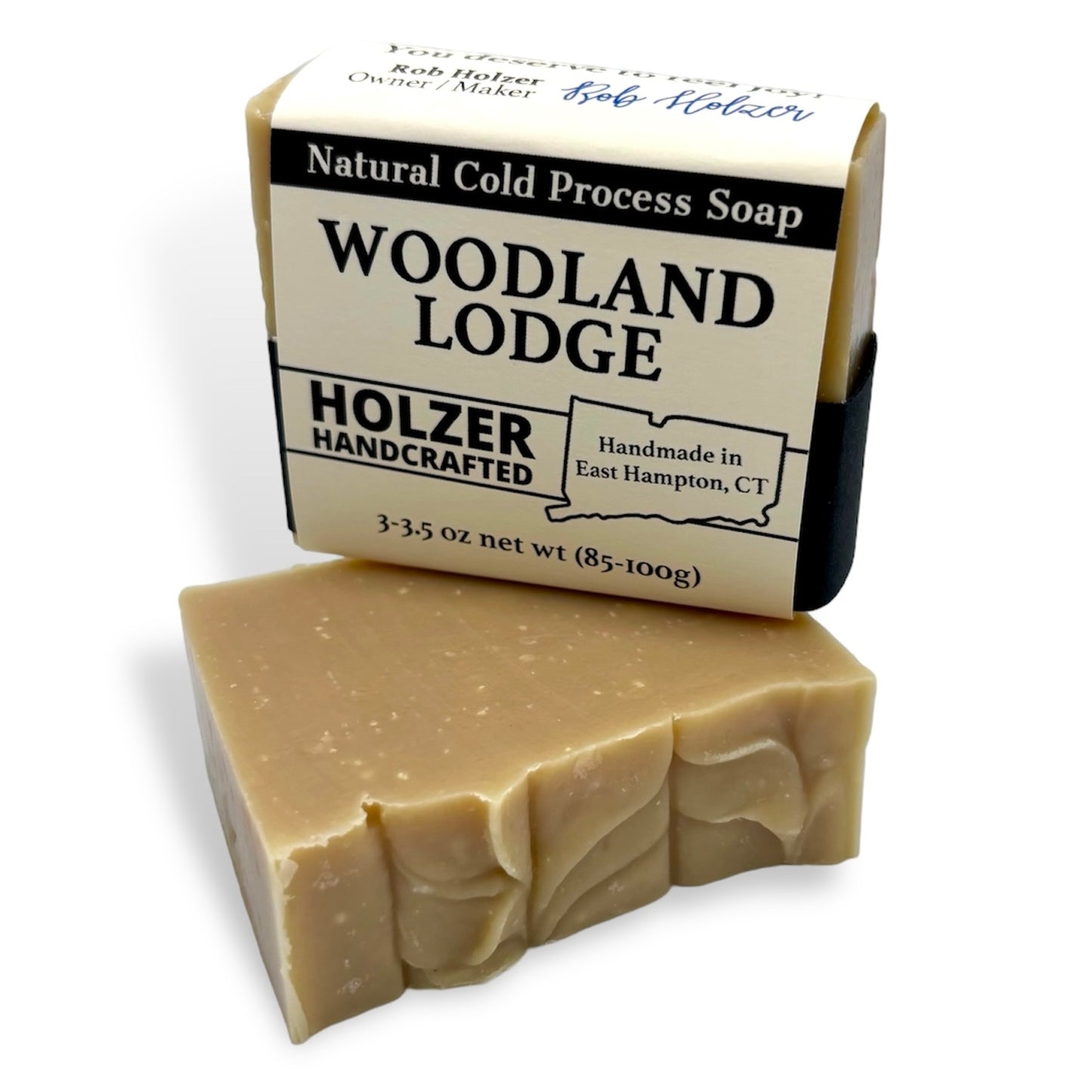 Woodland Lodge - Natural Head to Toe Soap Bar - Brandy + Leather + Oak