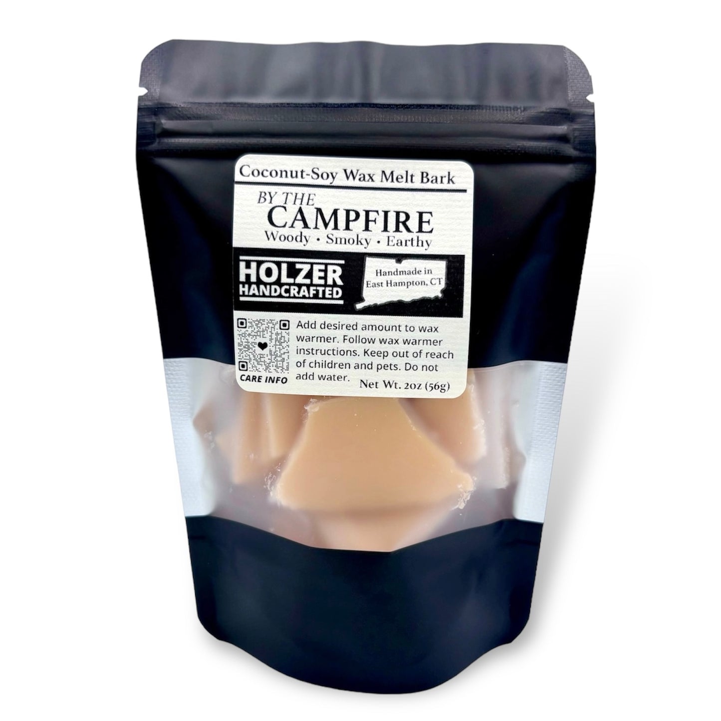 By The Campfire - Birch + Cacoa + Vanilla Scented Wax Melt Bark in Resealable Pouch