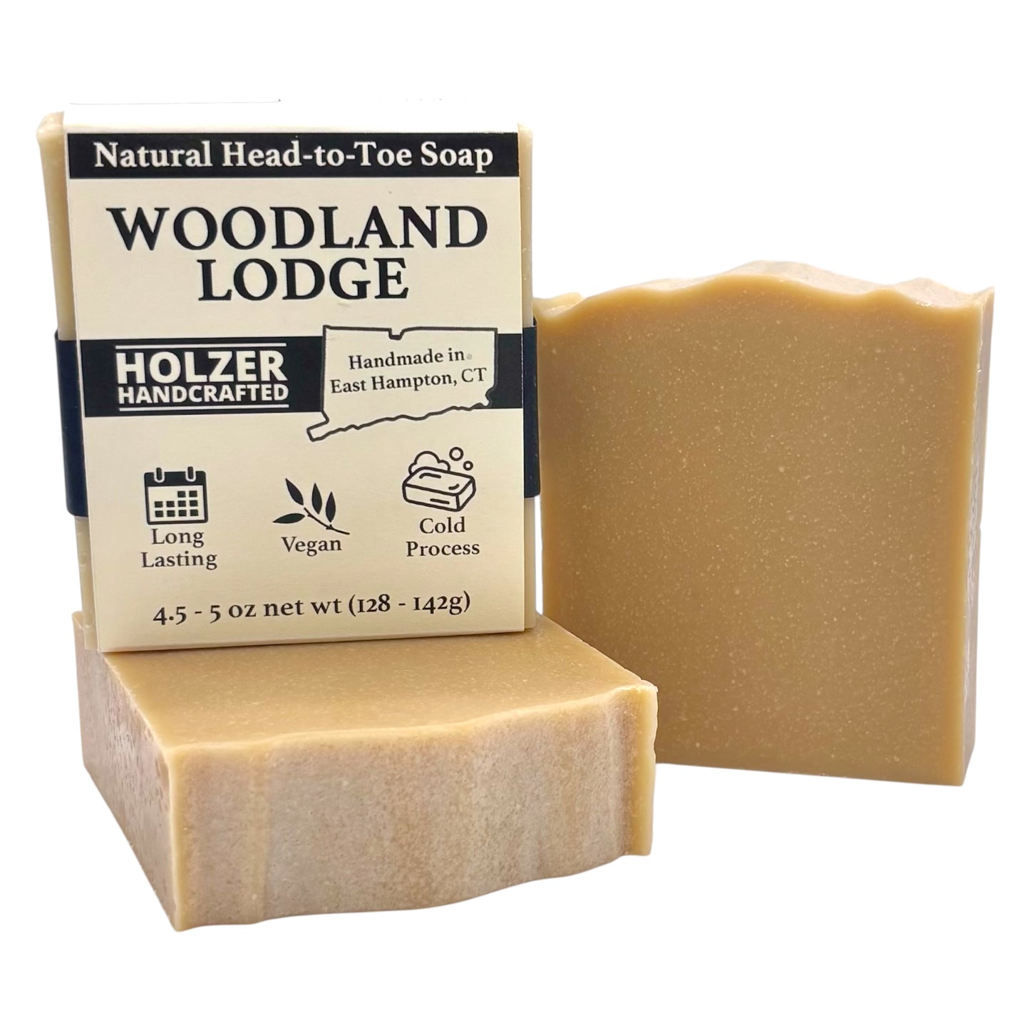 Woodland Lodge - Natural Head to Toe Soap Bar - Brandy + Leather + Oak