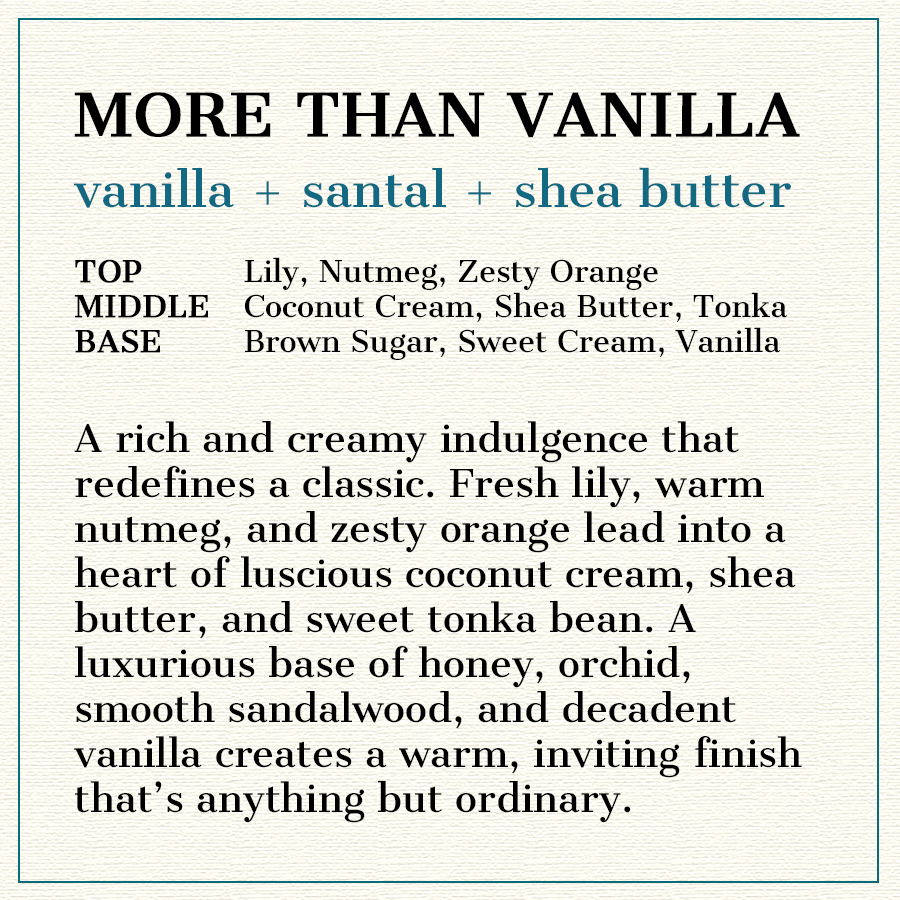 More Than Vanilla - Natural Head to Toe Soap Bar - Vanilla + Santal + Shea Butter