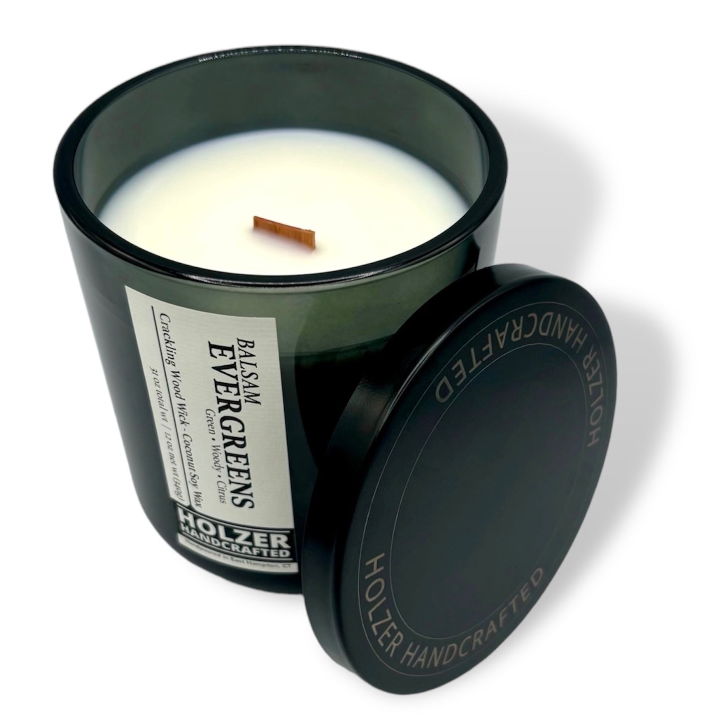 Balsam Evergreens - Balsam + Bayberry + Fraser Fir Scented Wood Wick Candle