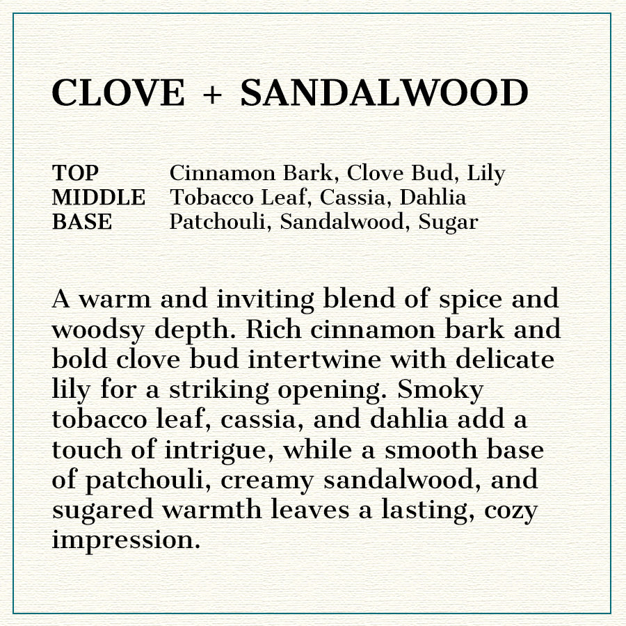 Clove + Sandalwood - Natural Head to Toe Soap - 4.5oz to 5oz Bar