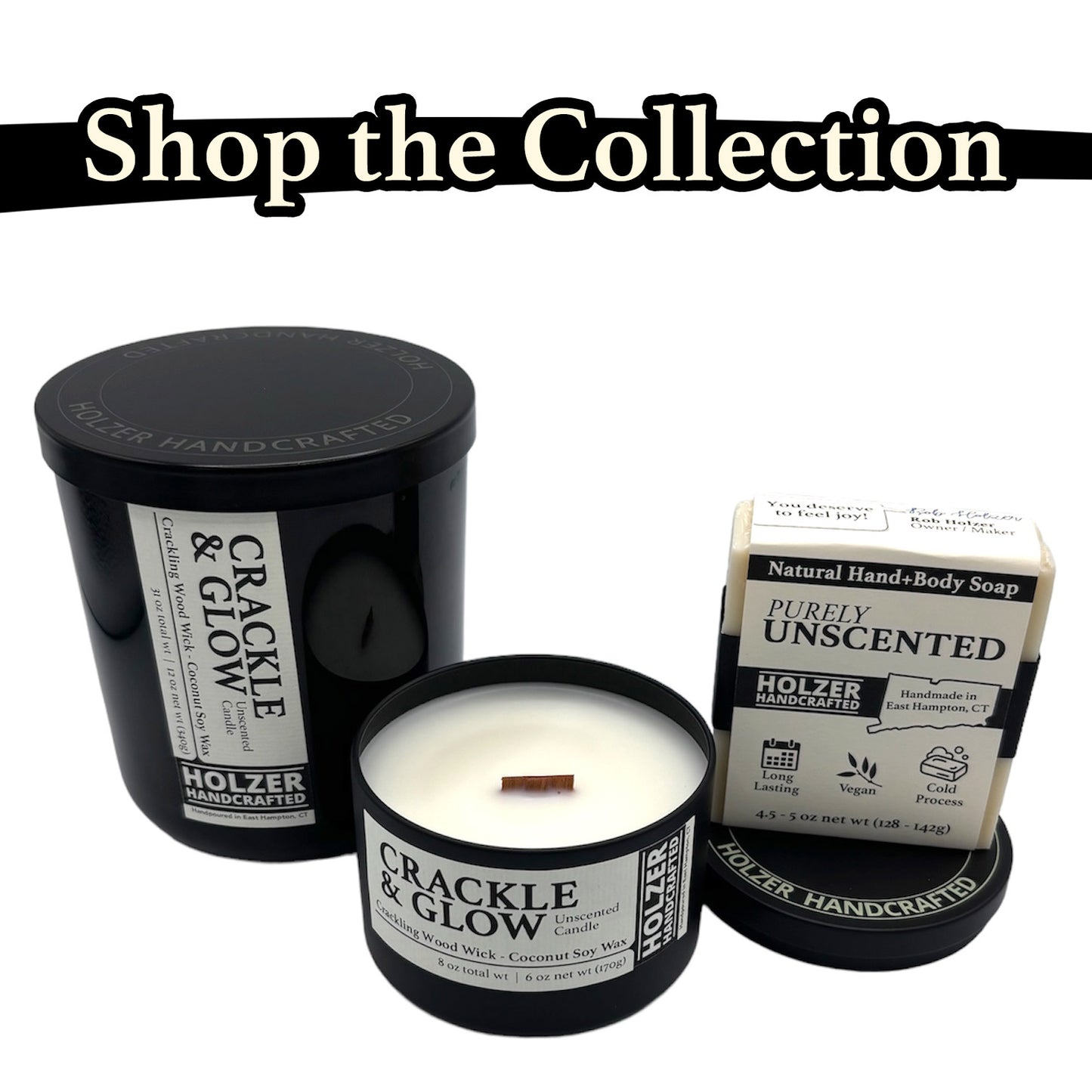 Unscented Natural Wood Wick Candle