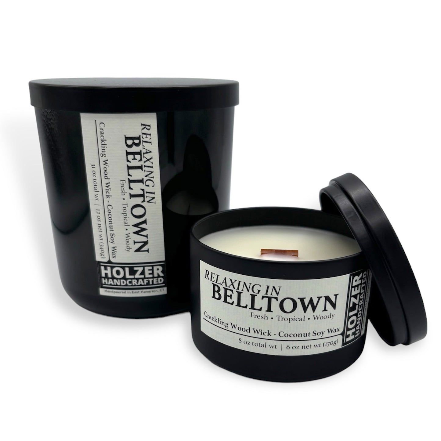 Relaxing in Belltown - Cocoa Butter + Cashmere Scented Wood Wick Candle