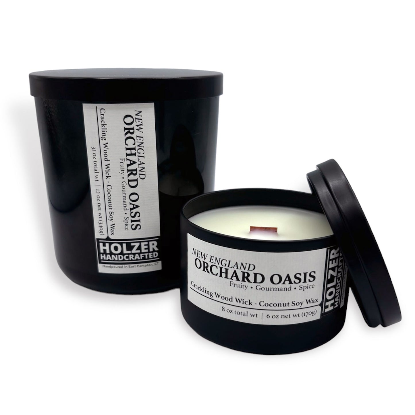 New England Orchard Oasis - Apple + Clove + Honey Scented Wood Wick Candle