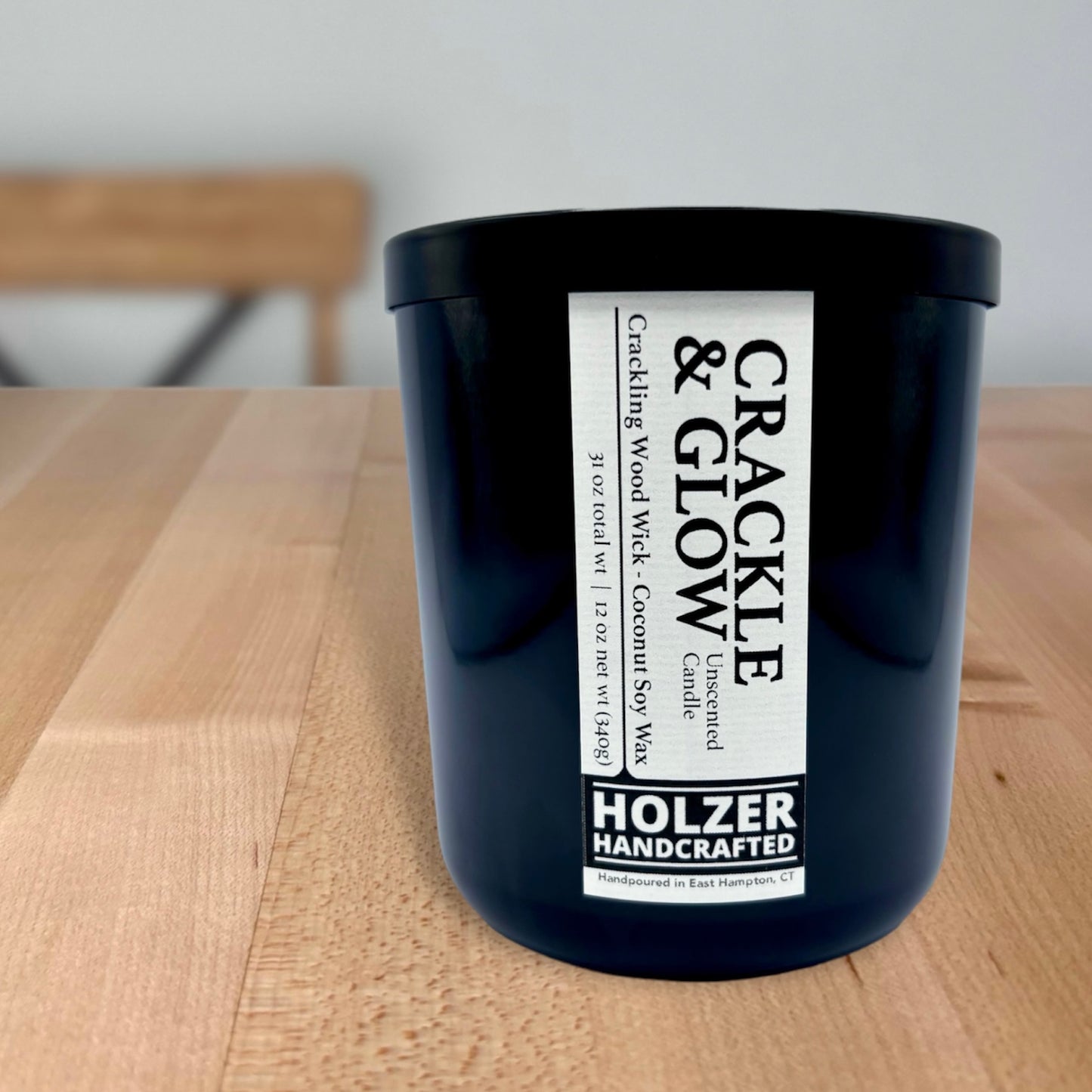Unscented Natural Wood Wick Candle