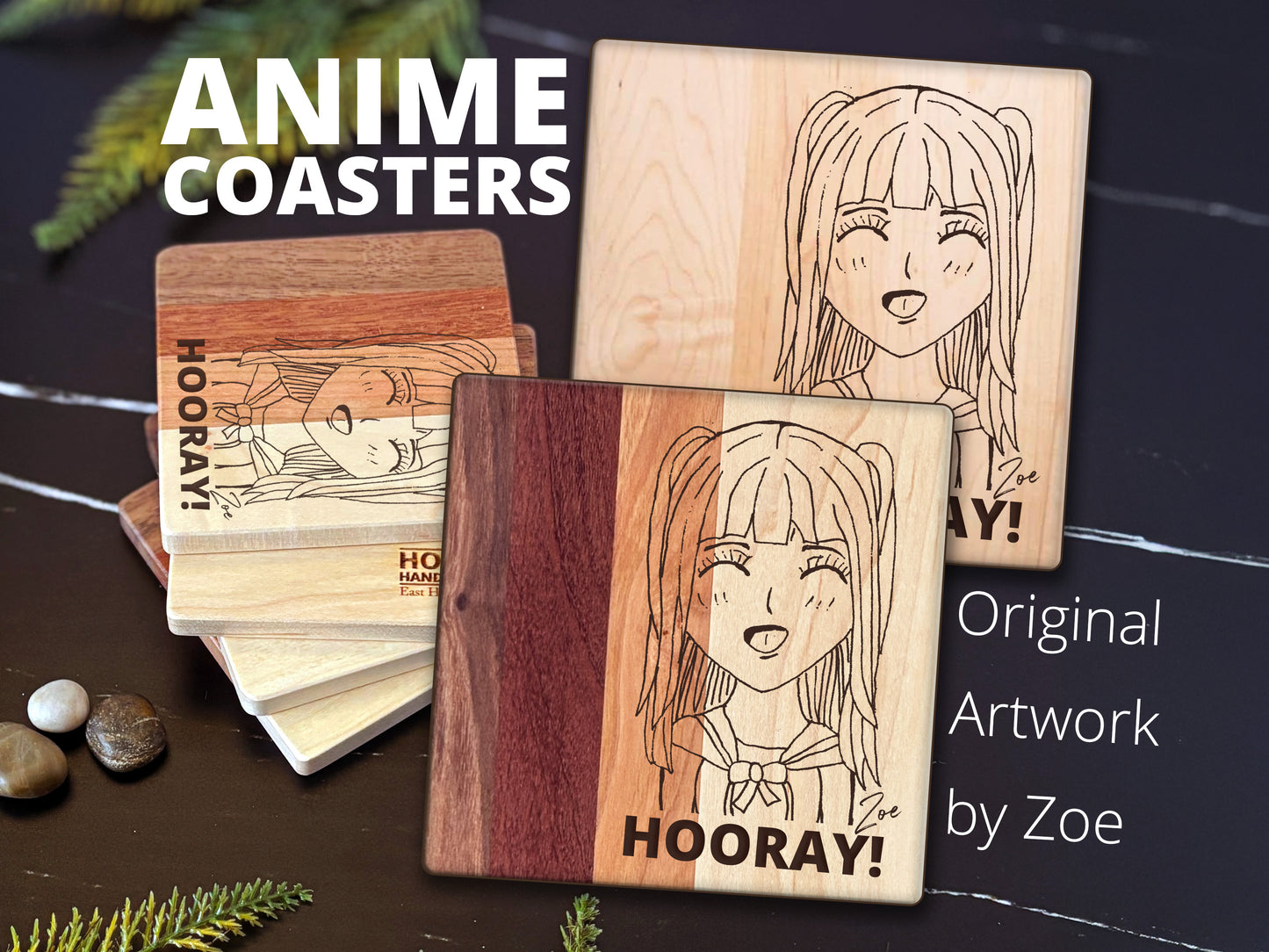 Anime Coasters, Special Edition, Hardwood