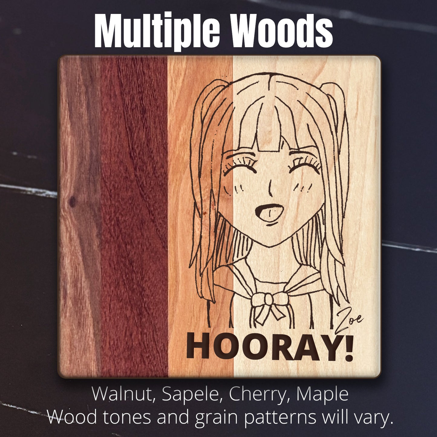 Anime Coasters, Special Edition, Hardwood