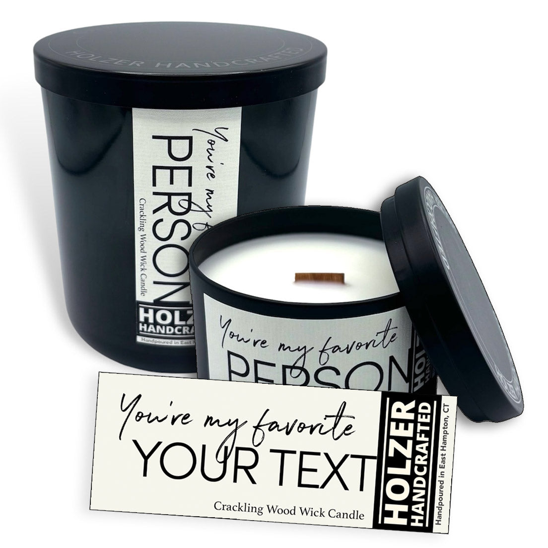 My Favorite Person - Personalized Wood Wick Custom Candle