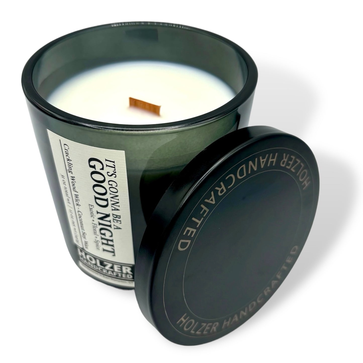 It's Gonna Be A Good Night - Black Rose + Plum + Vanilla Scented Wood Wick Candle