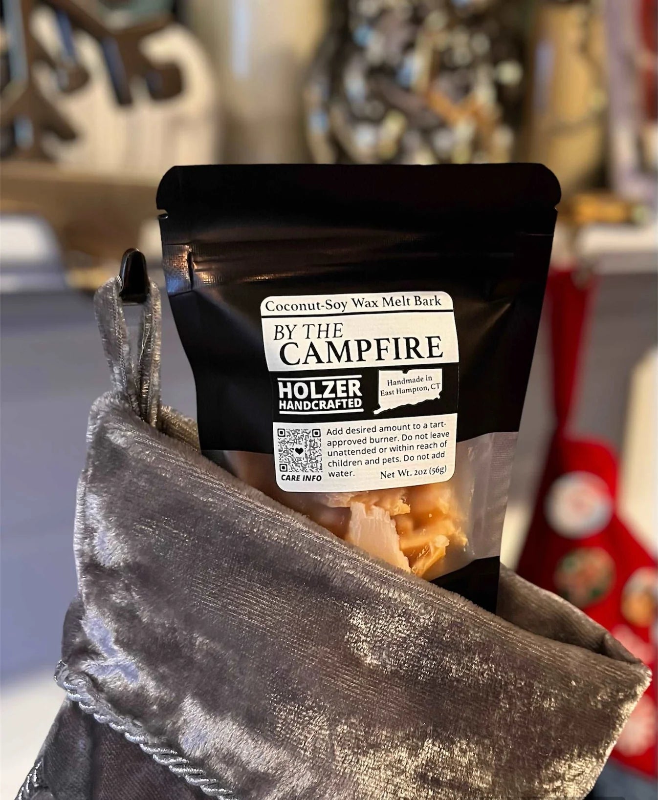 By The Campfire - Birch + Cacoa + Vanilla Scented Wax Melt Bark in Resealable Pouch