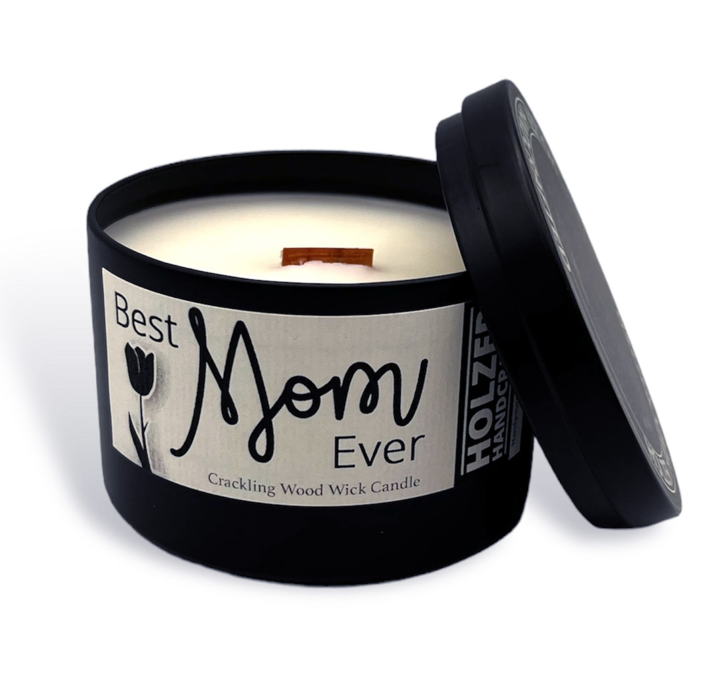 Best Mom Ever Custom Wood Wick Scented Candle