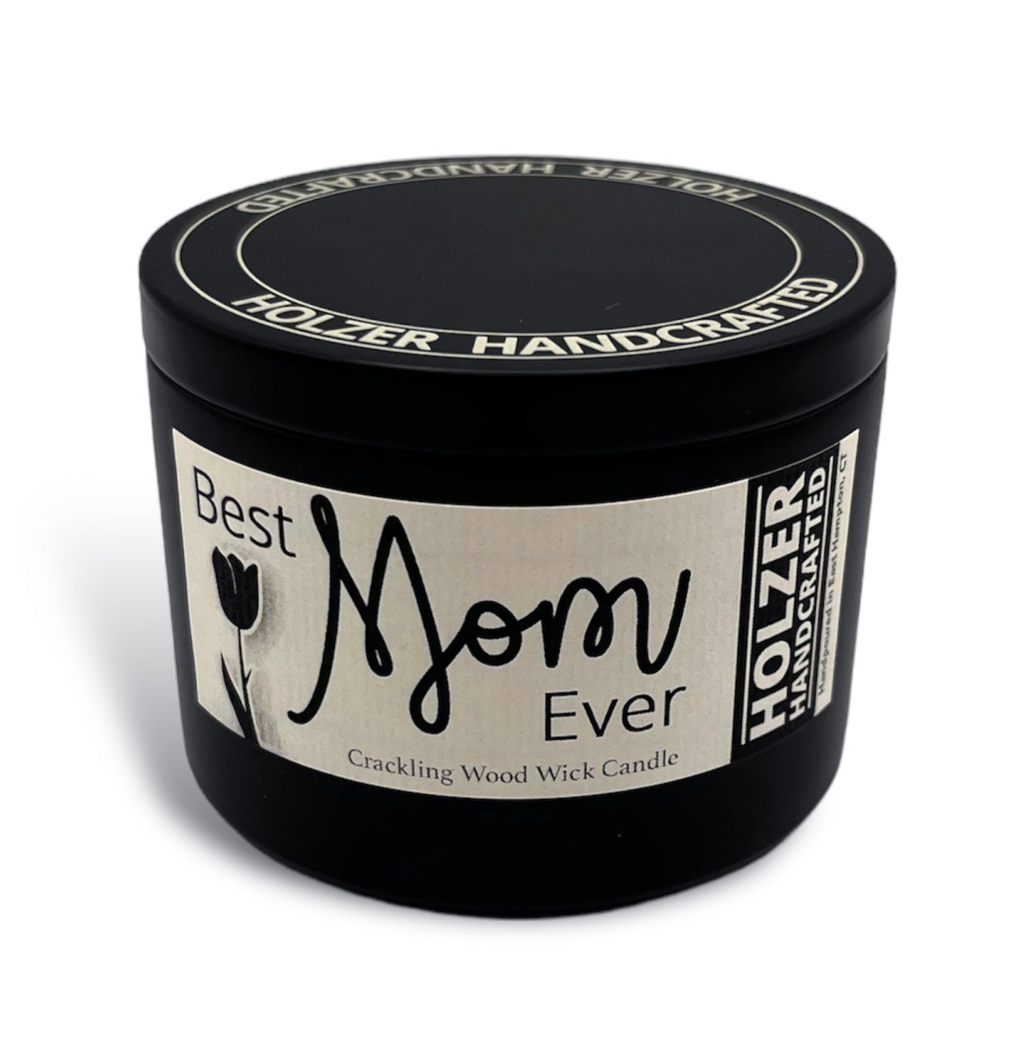 Best Mom Ever Custom Wood Wick Scented Candle