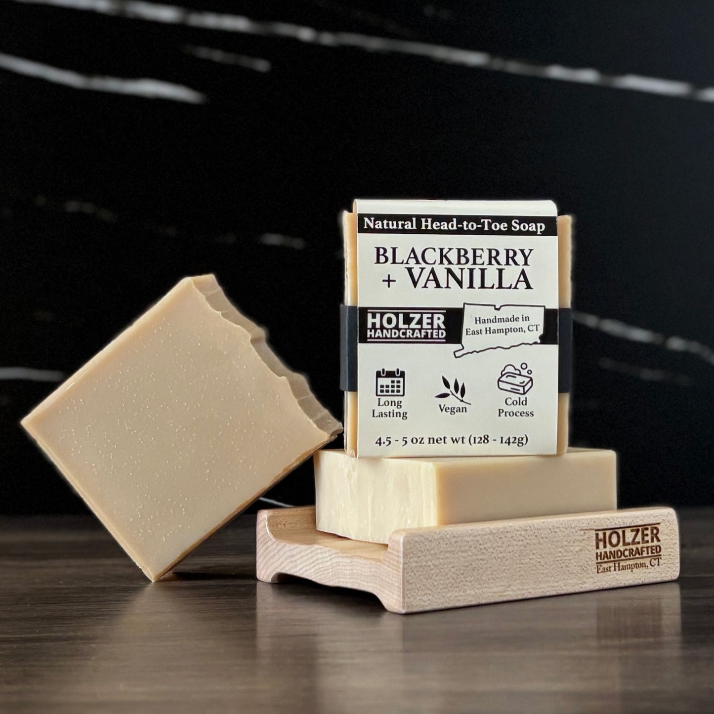 Blackberry + Vanilla - Natural Head to Toe Soap - 4.5oz to 5oz Bar