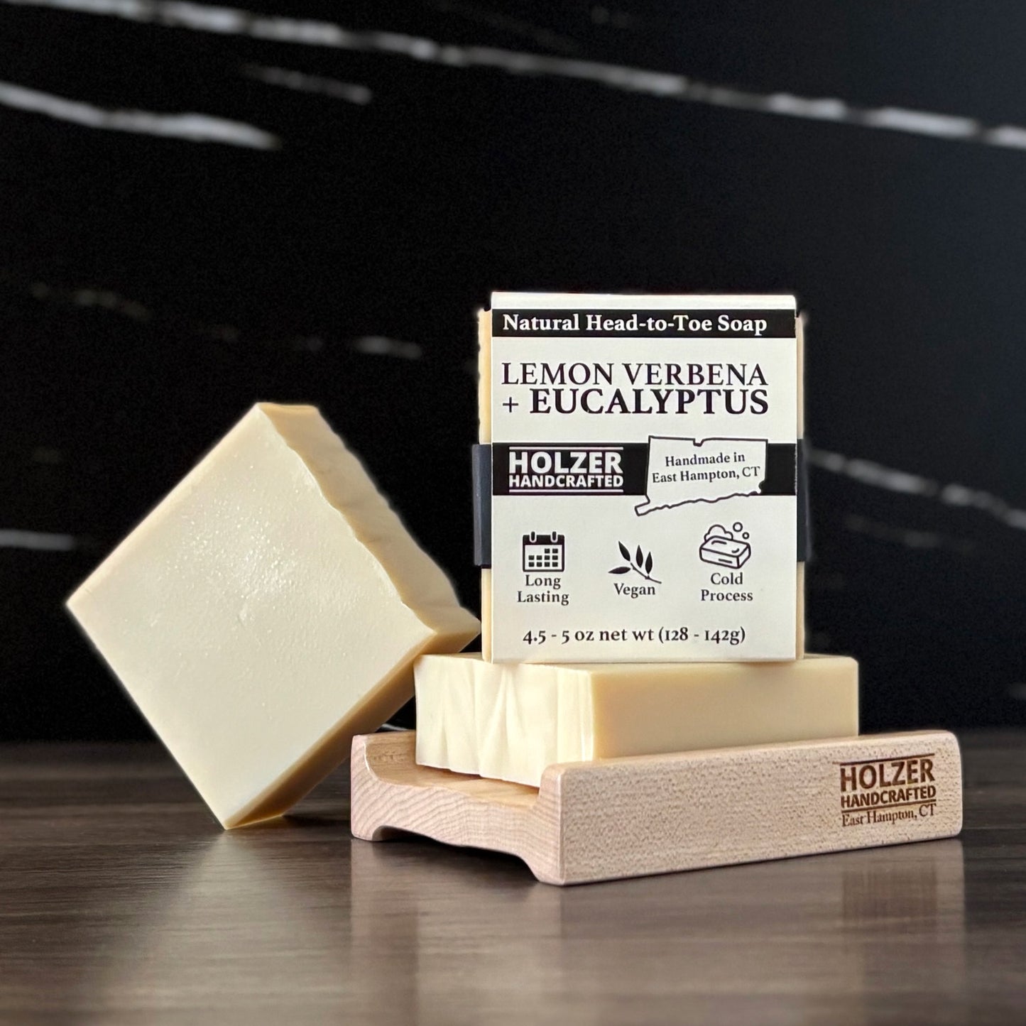 Lemon Verbena + Eucalyptus - Natural Head to Toe Soap - 4.5oz to 5oz Bar