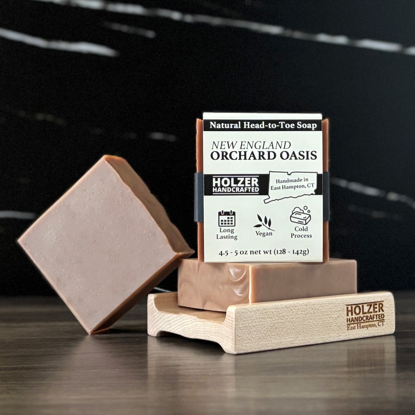 New England Orchard Oasis - Natural Head to Toe Soap - 4.5oz to 5oz Bar - Apple + Clove + Honey