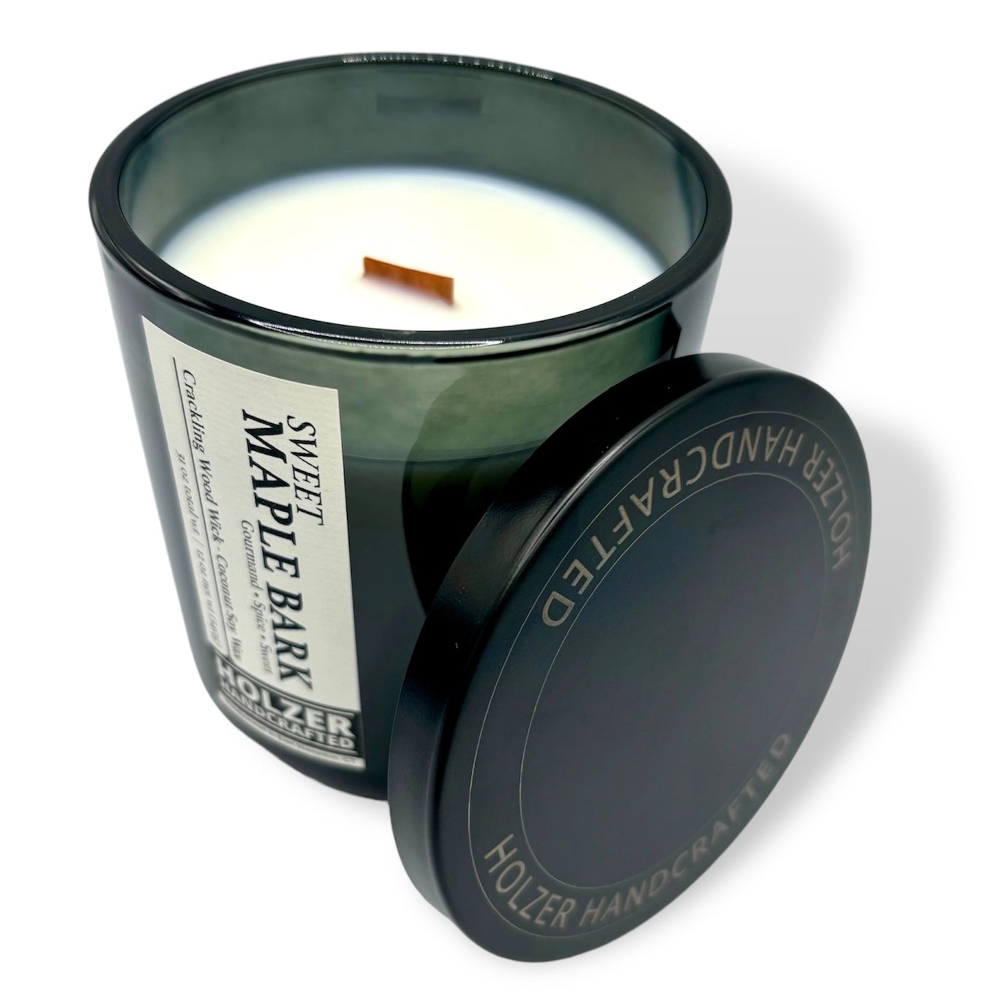 Sweet Maple Bark - Maple Chai + Vanilla Cream Scented Wood Wick Candle