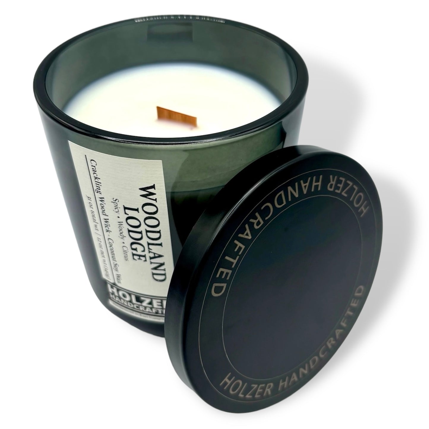 Woodland Lodge - Brandy + Leather + Oak Scented Wood Wick Candle