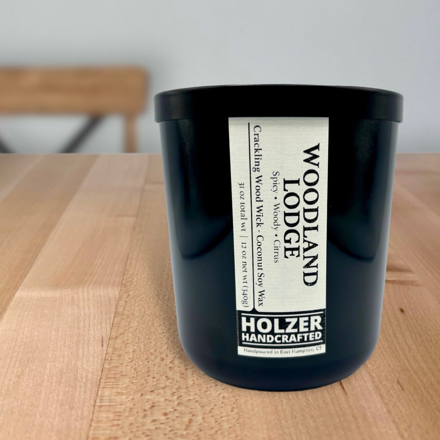 Woodland Lodge - Brandy + Leather + Oak Scented Wood Wick Candle