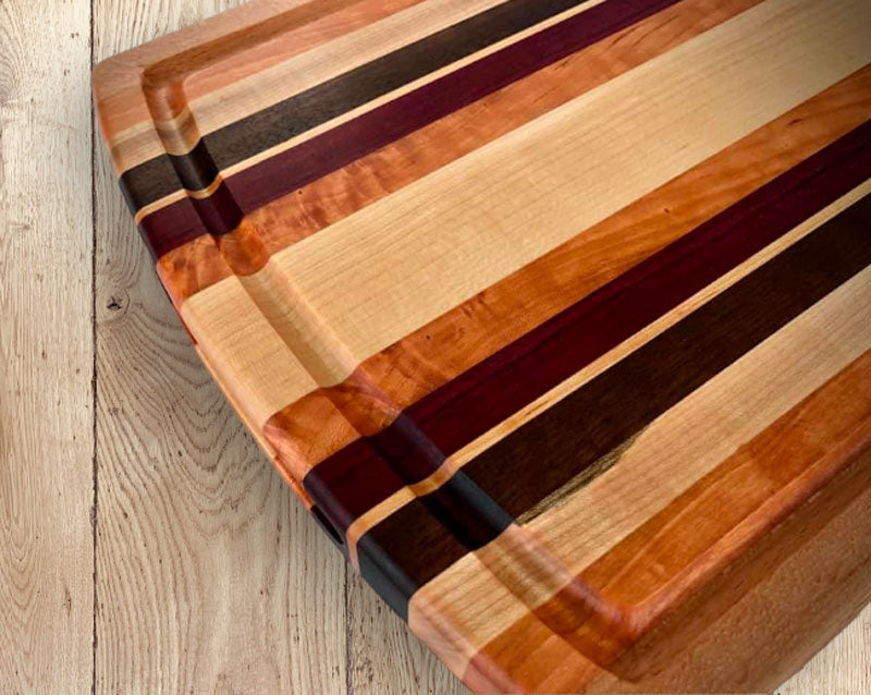 Handcrafted Premium Cutting Board w/ Curved Ends - Large 12" x 18" - Made to Order