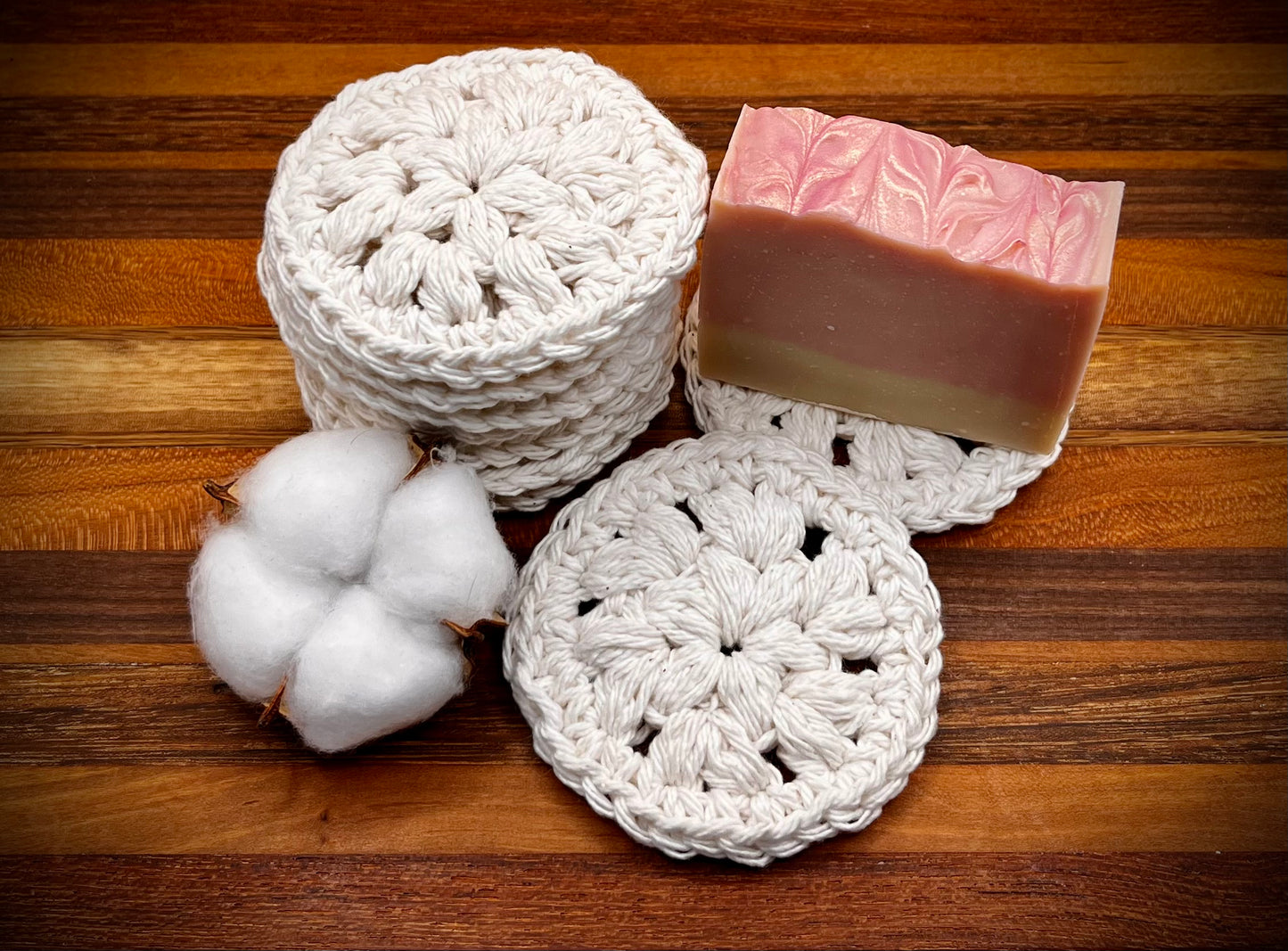 100% Cotton Crocheted Face Cleansing Pad - Reusable and Eco-Friendly