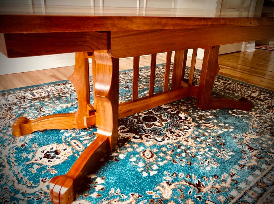 Custom Lion Paw Dining Table with Butterfly Expansion Leaf