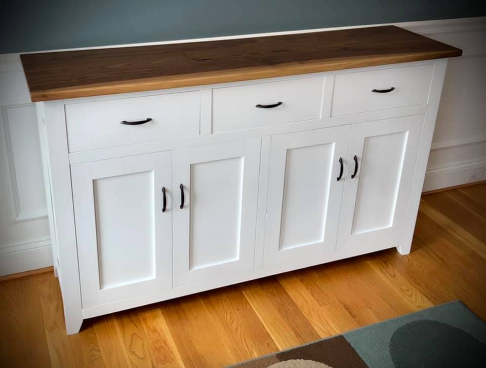 Custom Shaker Sideboard with Walnut Top