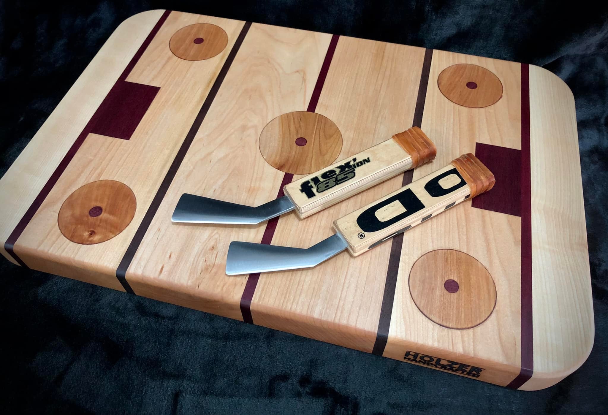 Custom Hockey Cutting Boards with Inlays