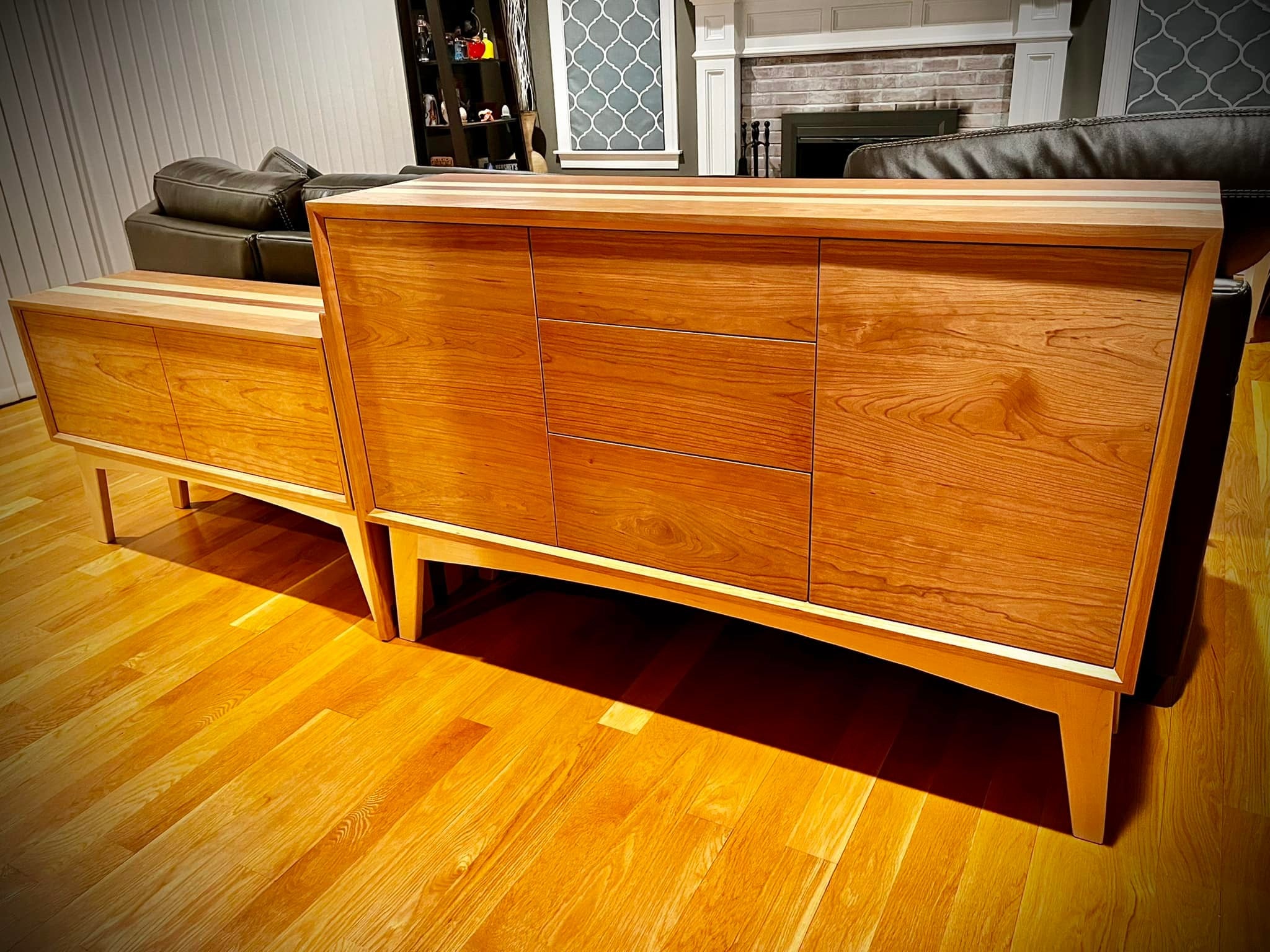 Mid-Century Modern Set – Sideboard and Media Cabinet