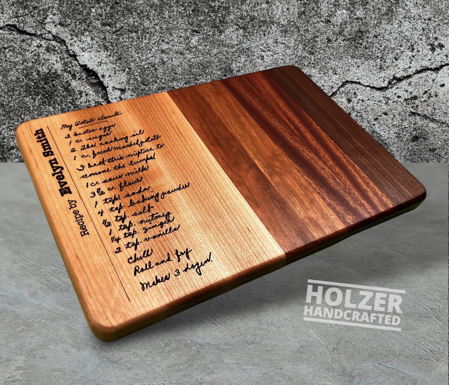 Personalized Recipe Cutting Board