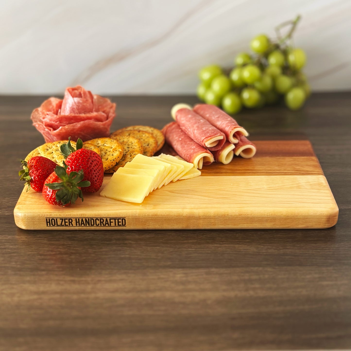 Hardwood Cutting Board, Reversible, 12x8 Everyday Prep Board