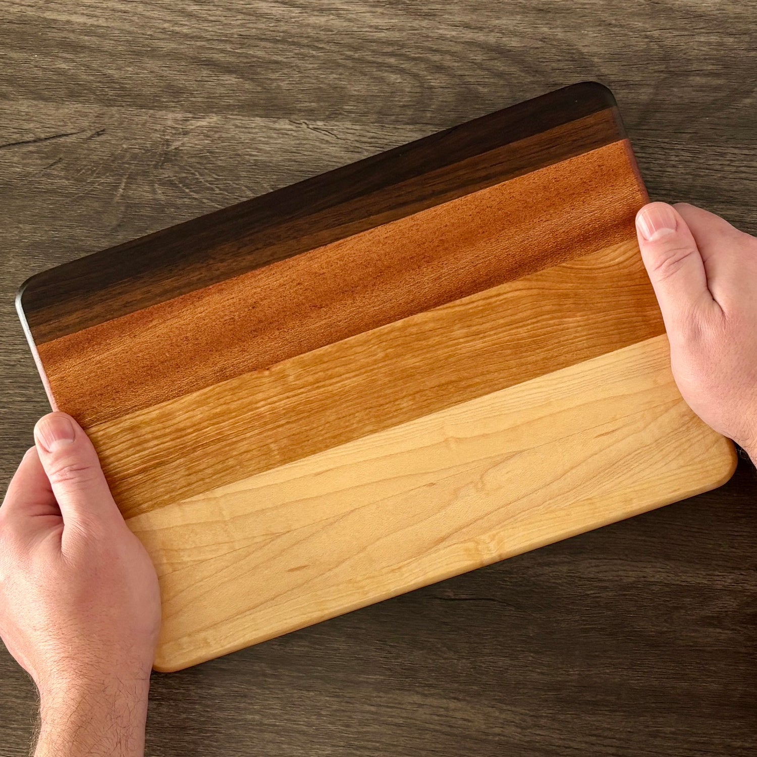 Hardwood Cutting Board, Reversible, 12x8 Everyday Prep Board