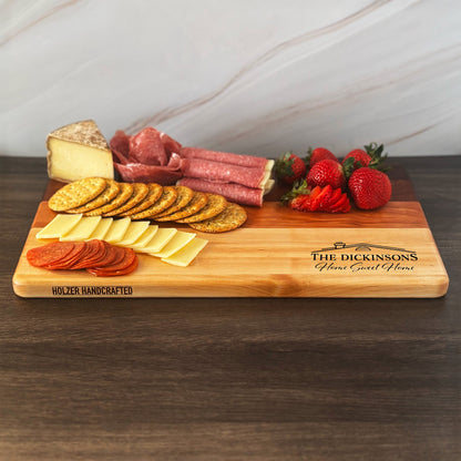 Personalized Housewarming Cutting Board, Reversible, Custom Engraved New Home Gift, 18x12