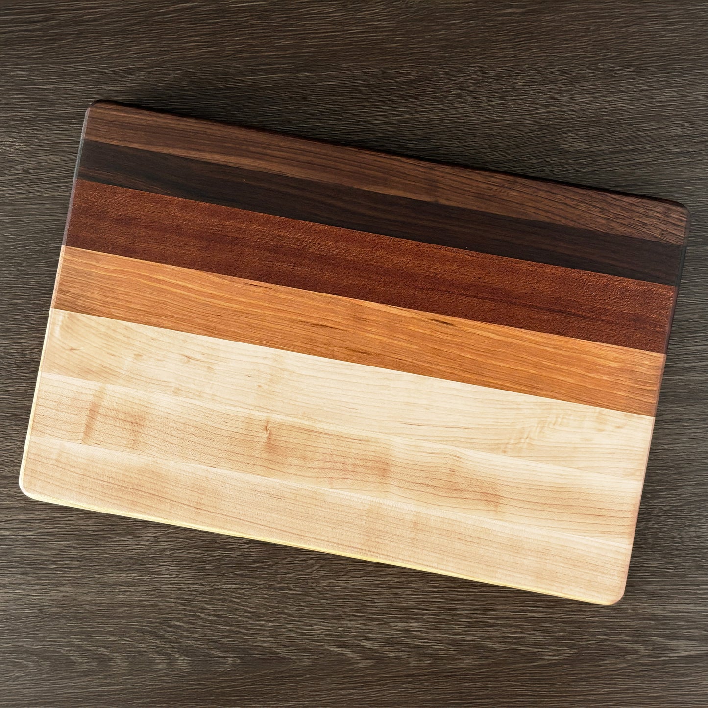 Hardwood Cutting Board, Reversible, 18x12x1.4 Heirloom Statement Board + 3.5oz Beeswax Board Butter